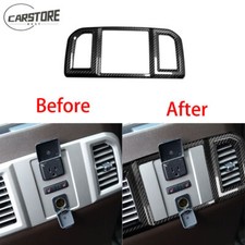 Hot Genuine Carbon Fiber Rear Central Air Outlet Panel  for Ford F150 2015-2020 picture