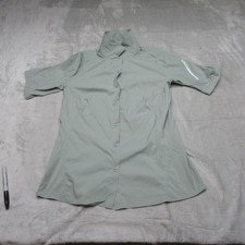 Arcteryx Fernie Shirt Women Medium Grn Short Sleeve Button Down Lightweight picture