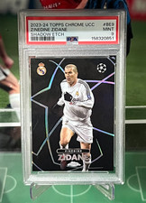 2023-24 Topps Chrome UCC Zinedine Zidane Shadow Etch #BE-9 Real Madrid PSA 9 picture
