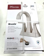 Pfister Bruxie 4 in. Centerset 2 Handle High Arc Bathroom Faucet Brushed Nickel picture