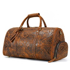 Vintage Cowhide Leather Duffel Bag picture
