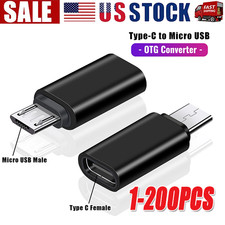 200x Type C Female to Micro USB Male Port Converter Charge Data Sync Adapter Lot picture