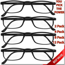 READING GLASSES LENS 2,4,8,12 PACK LOT CLASSIC READER UNISEX MEN WOMEN STYLE LOT picture