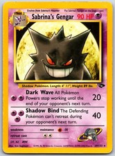 Pokemon Gym Challenge Sabrina's Gengar 029/132 MP picture