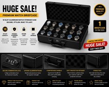 Invicta 18-SLOT Impact BLACK Aluminum Luxury Watch Collector Briefcase IPM547 picture