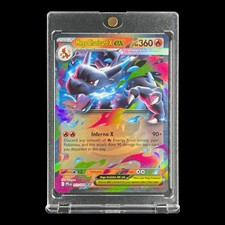 CHARIZARD MEGA EX RAINBOW FOIL FULL ART HOLO CARD 2025 Ultra Premium - Pokemon picture