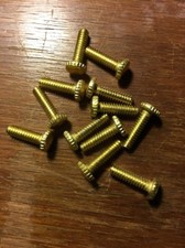 6/32 Brass Plated Thumb Screw For LIghting Holders Lamp Repair 12 Pcs picture