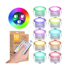 HIBOITEC 10PCS Low Voltage Recessed RGB Deck Lamp φ42mm with Re... USA FAST picture
