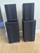 RARE MITSUBISHI M-SS5 + M-SS6 Bookshelf Surround Sound Speakers 4 Total picture