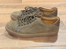 Frye Men's Walker Low Lace Up Brown Nubuck Leather Size 8 M Made in USA picture