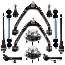 12Pcs Wheel Hub Control Arm Tie Rod Sway Bar Kit Chevy Silverado for GMC Sierra picture