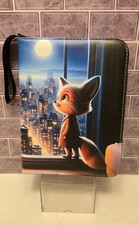 Super Cute Fox Skyline Trading Card Binder 4x4 Each Side picture