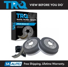 TRQ Rear Brake Drums Pair & Shoe Left & Right Set Kit for Toyota Camry Solara picture