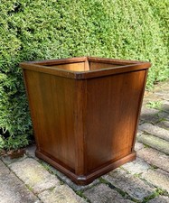 Vintage NUCRAFT MCM Walnut Mid Century Modern Madmen Office Waste Basket Bin picture