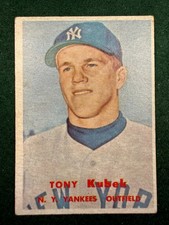 1957 Topps - Tony Kubek #312 (RC) EX New York Yankees crease free, corner wear picture