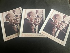 IKE and JFK together, in a light hearted moment, signed by both reprint picture