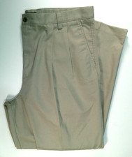 DOCKERS Premium Men's Beige Basic Twill Pants 40x30 Relaxed Fit No Wrinkles picture