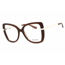 Guess Unisex Eyeglasses Acetate Shiny Dark Brown Oversized Frame GU50245 048 picture