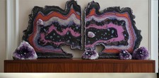 Epoxy Resin Geode Fine Art with real Amethyst color shifting edges picture