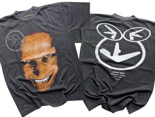 Vintage Aphex Twin T shirt Sz M 90s Style Black Faded Single Stitch REPRINT picture