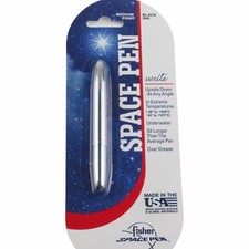 Fisher Space Bullet Pen Chrome Silver PR4 Medium Point Black Ink picture