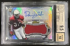 2015 Topps Finest David Johnson #AJRR-DJO Auto Jumbo Relic Refractor RC BGS 9.5 picture