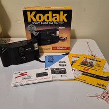 Vintage Kodak S300MD 35mm Film Camera Outfit Box Set - Black - TESTED WORKING picture