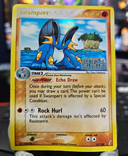 Swampert 27/100 EX Crystal Guardians Reverse Holo Rare DMG picture