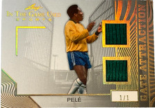 2025 Leaf In the Game Used Sports 1/1 Pele Gate Attraction   Gold Holo Patches picture