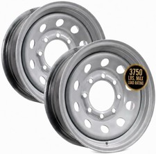 2-Pack Trailer Wheel 16X6 16 Inch 8 Lug Silver Modular Rim 3750 Lbs Max Load picture