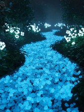 10,000pcs Glow-In-The-Dark Blue Pebbles, Suitable For Garden Path, Lawn picture