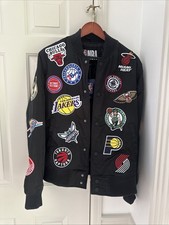 NWT NBA Official Team Logo patch Bomber Jacket Size small picture