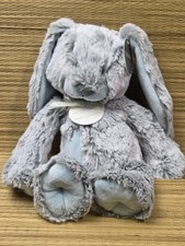 Demdaco Grey Bkue Bunny Rabbit Plush You Are So Very Loved Heart SUPER SOFT picture