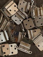 Vintage 1970's Polished Chrome Cabinet Door Hinges– Bulk Lot of 18 picture