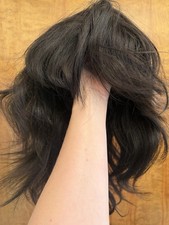 west bay wig Human Hair Mid Length Black/brown New Without Tags picture