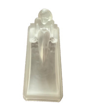 Heinrich Hoffman Repro Art Deco Nude Female Bathing in a Tub Pressed Satin Glass picture