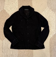 Black Label Ralph Lauren M Italy RRL WWII Breasted Captain Heavy Cloth Jacket picture