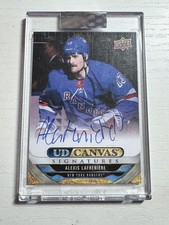 2024-25 Clear Cut Hockey #CD-LA UD Canvas Signatures Alexis Lafreniere - Rangers picture