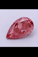 0.65ct Fancy Vivid Pink Lab Grown Diamond Pear SI1 IGI Certified And 0.63 ct Fan picture
