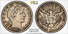 1914 S Barber Half Dollar   PCGS VF 30  Sharp Original w/ Excellent Eye Appeal picture
