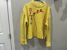 MIRA MIKATI Sweater Women’s Medium Yellow 