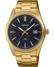 Casio MTP-VD03G-1A Men's Black Gold Analog Steel Band Date Indicator Watch picture