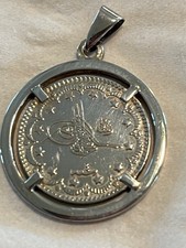 1916-18 Turkey 20 Kurus coin .830 silver for necklace chain picture