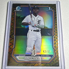  2026 Bowman Chrome Reptilian Randy Santana 1st Bowman #BCP-175 42/50 Tigers picture