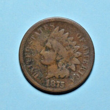 1875 Indian Head Cent Penny ~ G GOOD ~ US Type Coin Collectible picture