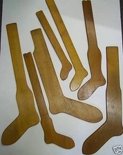 Sock Stretchers ~ 5 Different Wooden Old & Original picture
