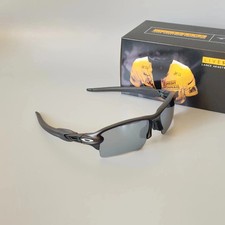 Oakley Flak 2.0 XL Sunglasses Black Frame Polarized Silver Lens Mens New picture