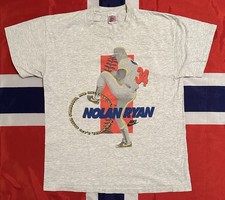 VTG Nike Nolan Ryan 7 No Hitters T Shirt Men L Single Stitch Made USA 90s MLB picture