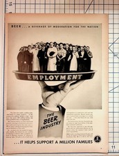 1930s United Brewers Industrial Foundation Beer Employment Ad Print picture