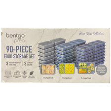 Bentgo 90 Piece BPA Free Portion Control Meal Prep Set with Lids (Blue Mist) picture